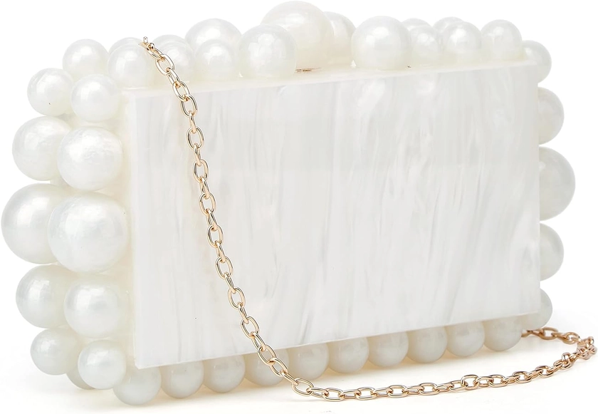 Amazon.com: URAWOW Acrylic Evening Handbag Beads Bag for Women Graceful Shoulder Bag Satchel Marble Clutch Purses for Wedding Party 2023 : Clothing, Shoes & Jewelry
