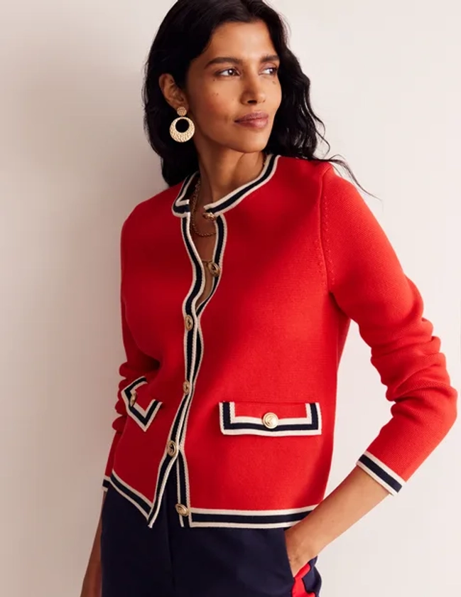 Holly Knitted Jacket - Hot Pepper Red