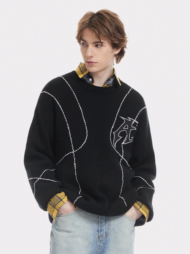 Aelfric Eden Line Embroidery Sweater