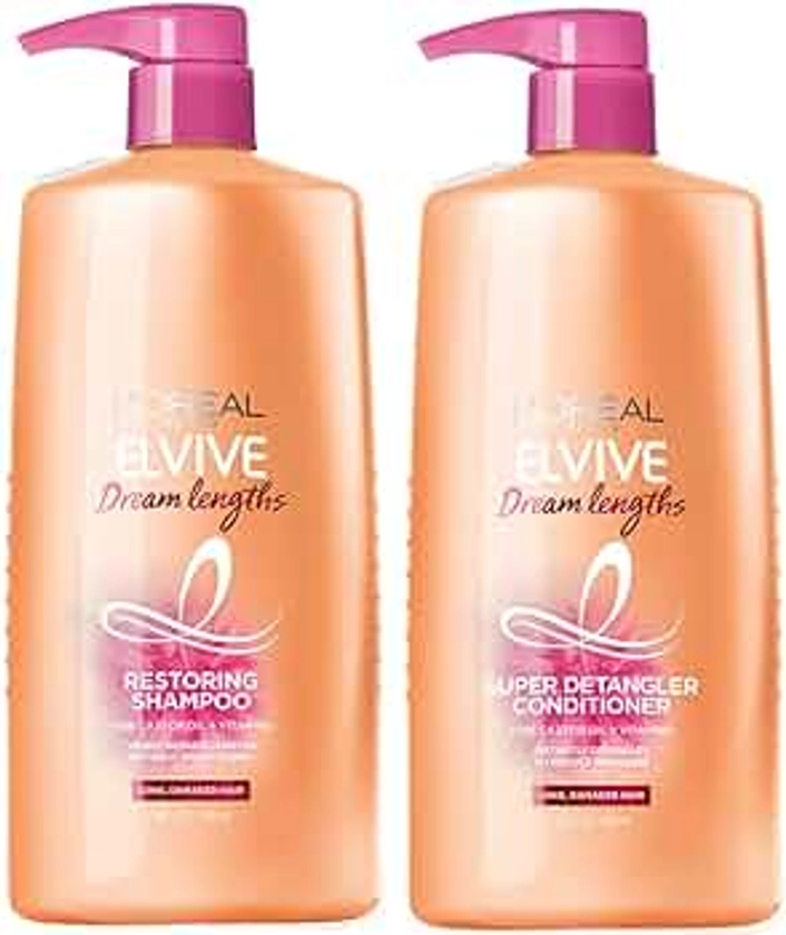 L'Oreal Paris Elvive Dream Lengths Shampoo and Conditioner Kit, Paraben Free, 1 kit