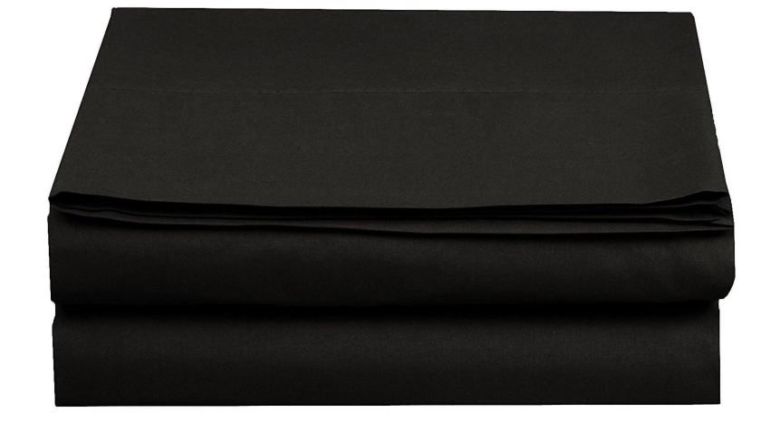 1500 Series 1-Piece Fitted Sheet, Queen Size, Black