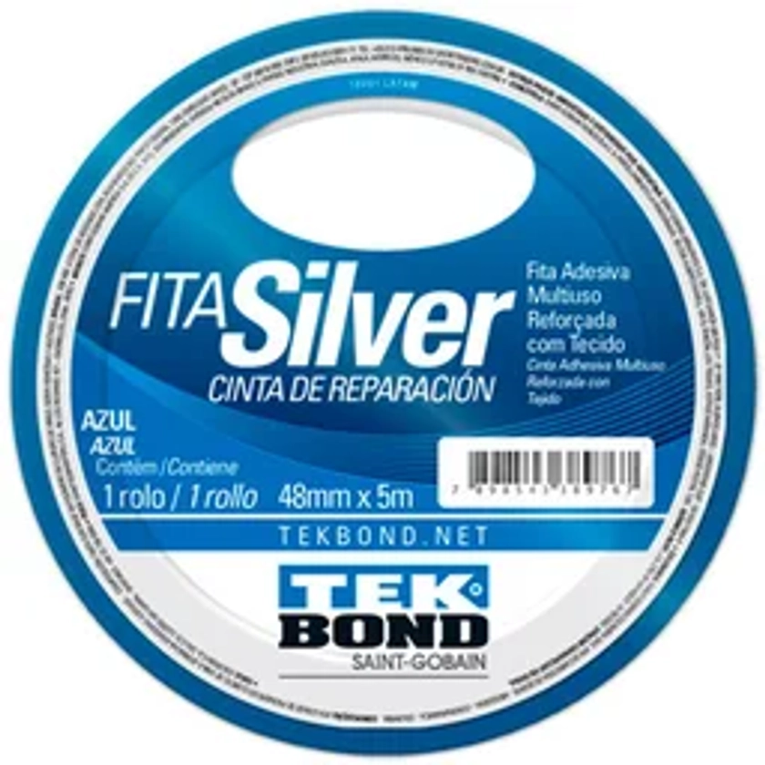 Fita Silver Tape Azul de  48mm x 5m - TEKBOND-21191204805