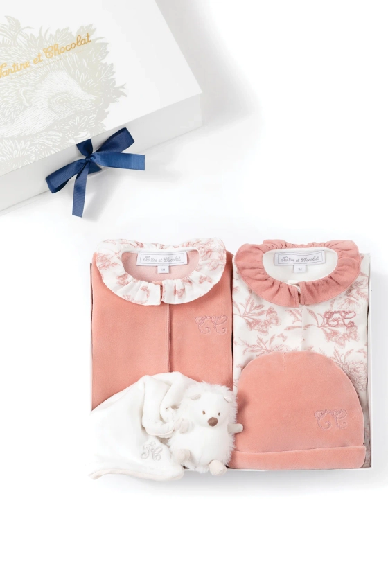 Box - Newborn Toile de Jouy girl | Tartine et Chocolat