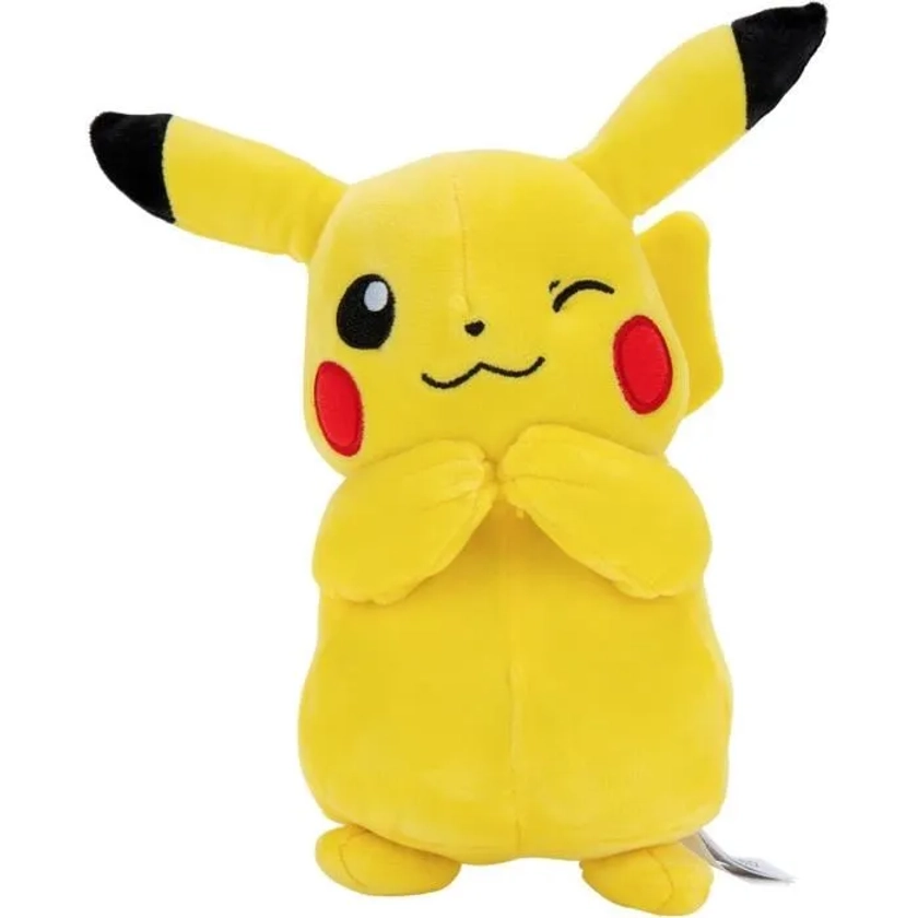 Peluche - Pokémon Pikachu - Bandai - 20 cm - Toute douce - Licence Officielle - Jouet Enfant 2 ans et +