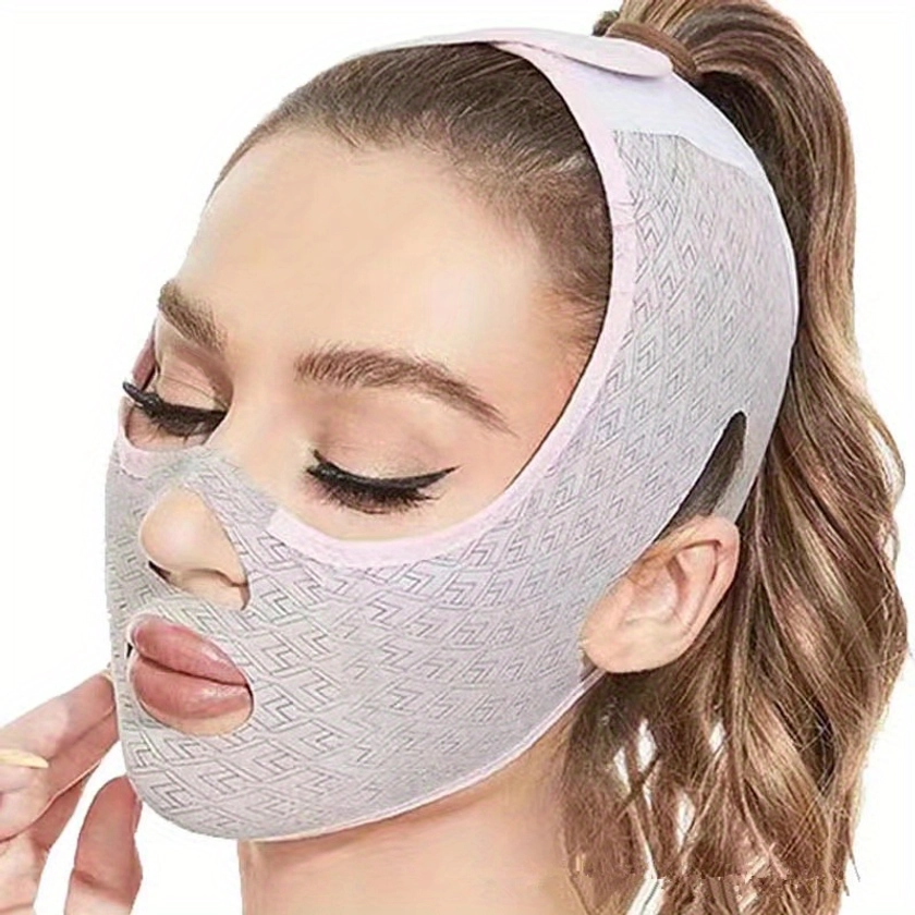 Reusable V Line Lifting Mask, Double Chin Reducer, Chin Strap, Face Belt, Lift And Tighten The Face To Prevent Sagging, Help Create A V Shaped Face