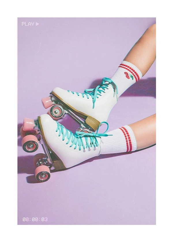 Roller Skate Record Affiche