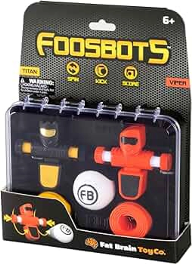 Fat Brain Toys Foosbots 2-Pack - Tabletop Trickshot Game for Kids Ages 6+