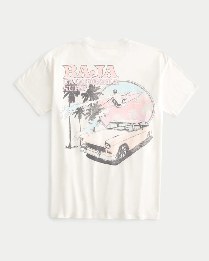 Women's Oversized Baja Surf Graphic Tee | Women's Tops | HollisterCo.com