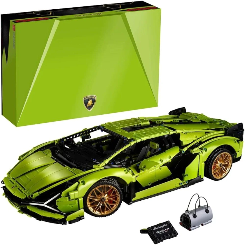 LEGO 42115 Technic Lamborghini Sián FKP 37, Maquette de Voiture à Construire, Modèle Réduit, Construction pour Adultes, Idée Cadeau Hommes et Femmes