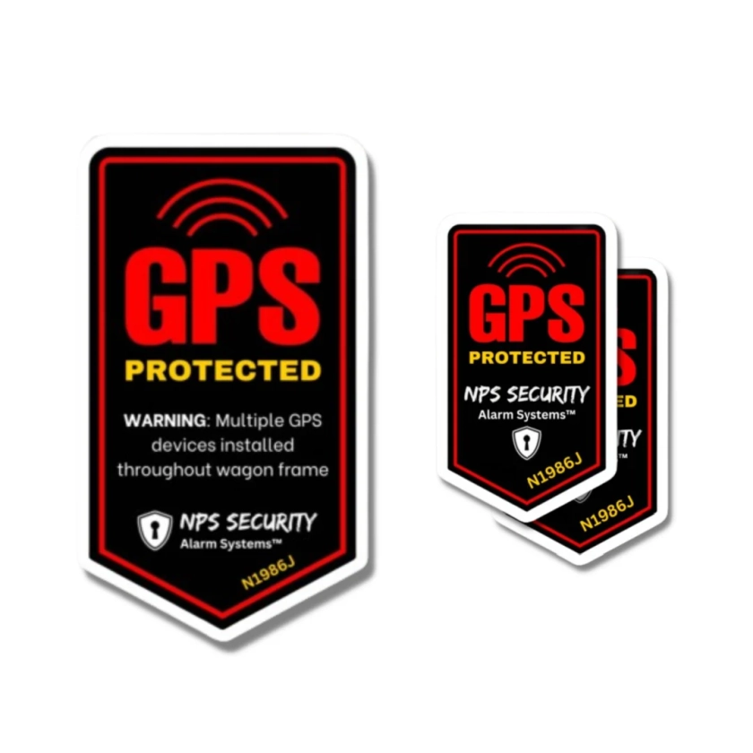 GPS Tracking sticker for Wagon (Wonderfold, Keenz, Jeep, and other) or Stroller for theft deterrent