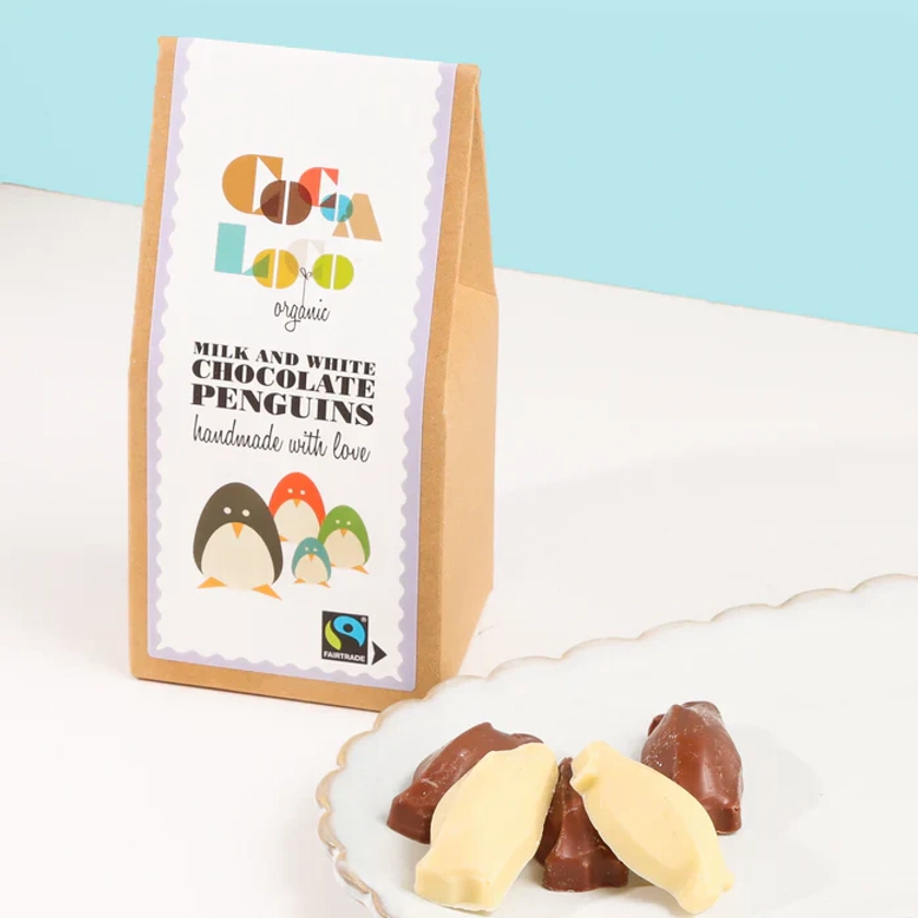 White and Milk Chocolate Penguins 100g