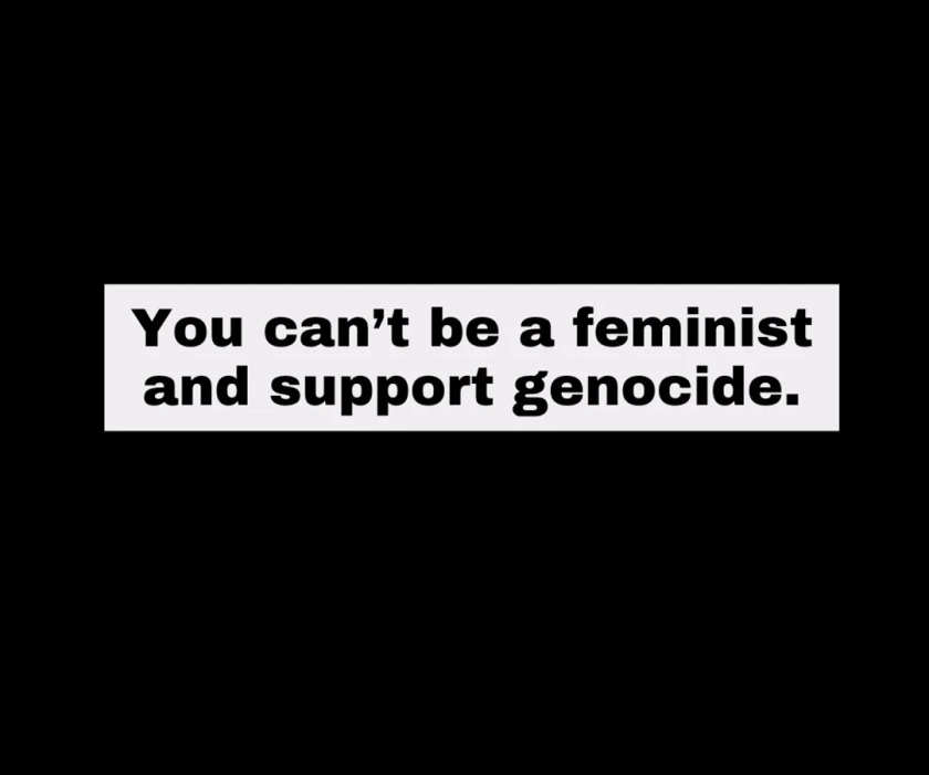 You Can't Be a Feminist and Support Genocide Activism International Womens Day Feminist Sticker for Laptop, Notebook - Etsy UK