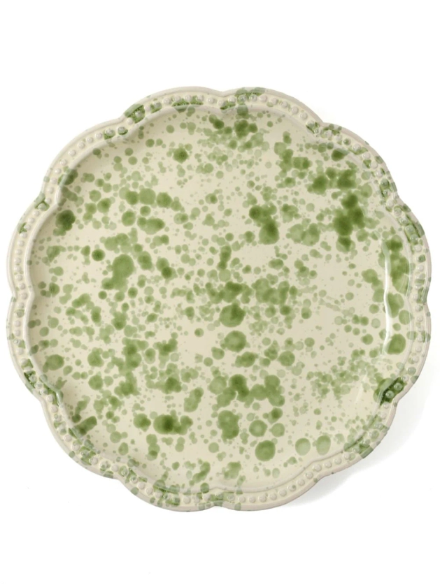 Cabana Speckled Ceramic Dinner Plate (27cm) | Green | FARFETCH AU