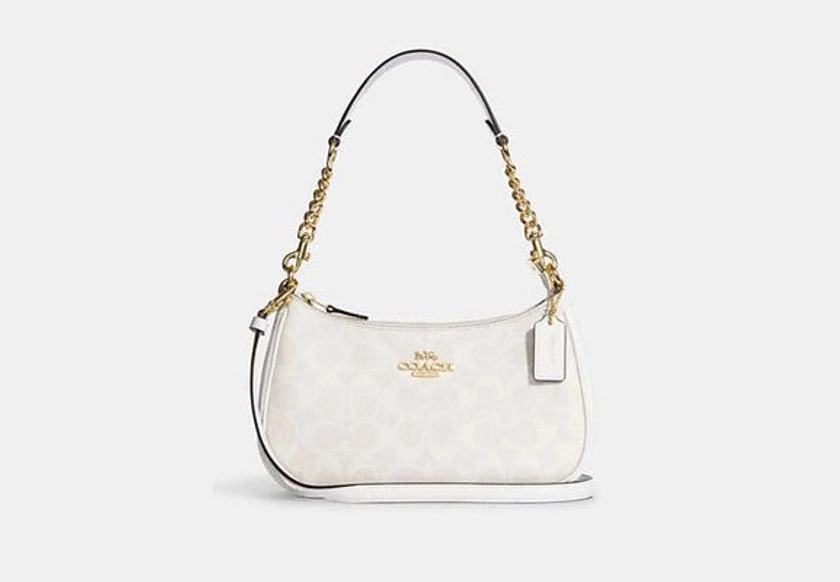 Coach Outlet Teri Shoulder Bag In Signature Canvas - Qpt - Best Deals You Need To See