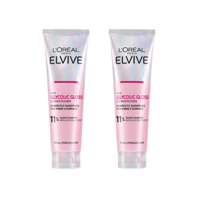 Loreal Glycolic Gloss Smoothing Conditioner For Perfect Shine 150ML 2 Pack