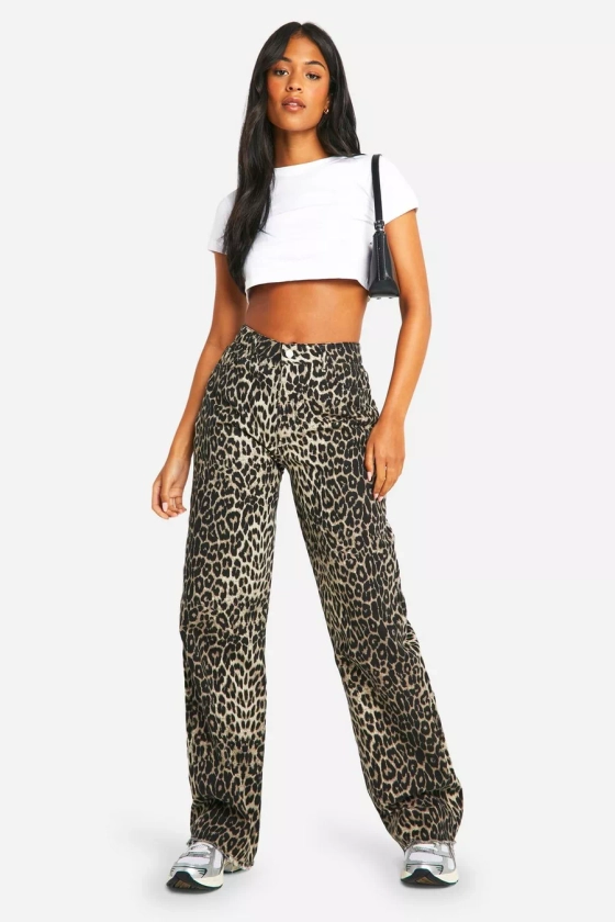 Tall Leopard Straight Leg Jean