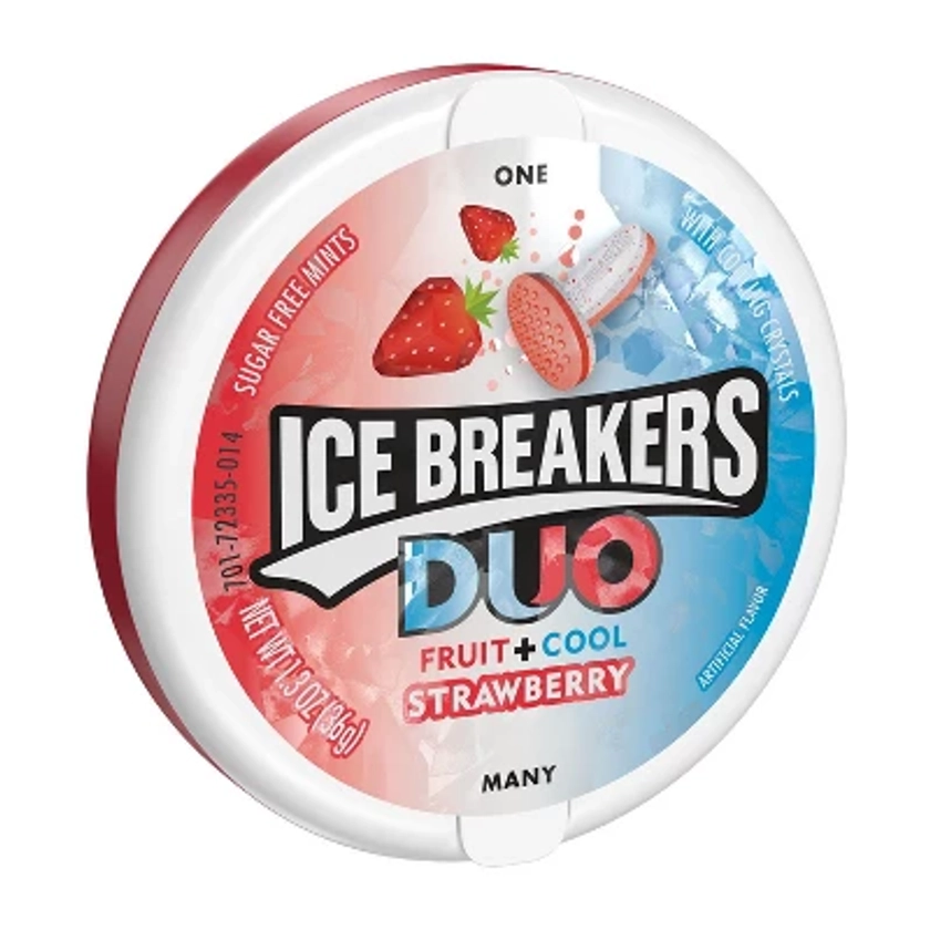 Ice Breakers Duo Strawberry Sugar Free Mint Candies - 1.3oz