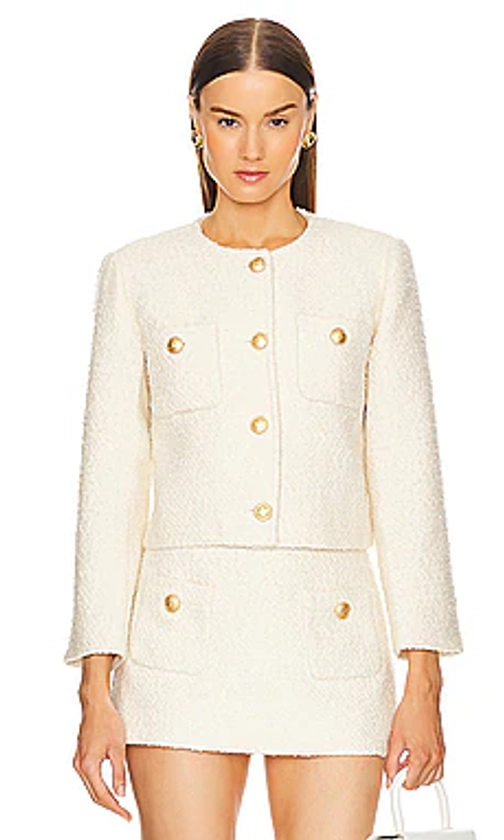 L'Academie by Marianna Dapheen Jacket in Light Beige from Revolve.com