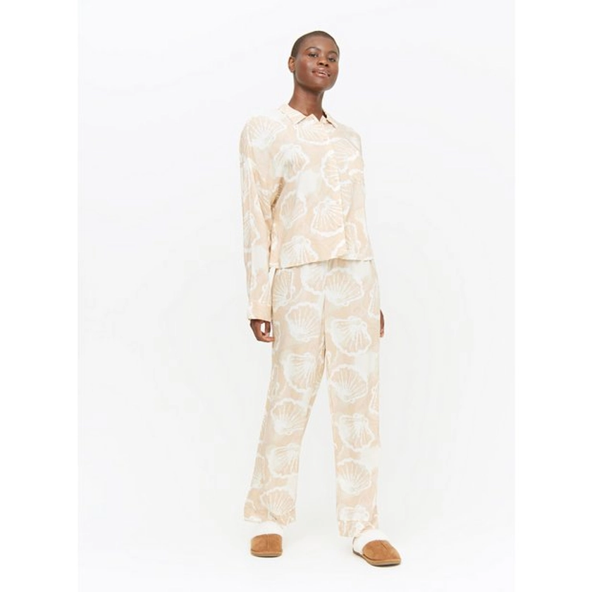 Buy Neutral Sea Shell Print Traditional Pyjamas 24 | Pyjamas | Tu