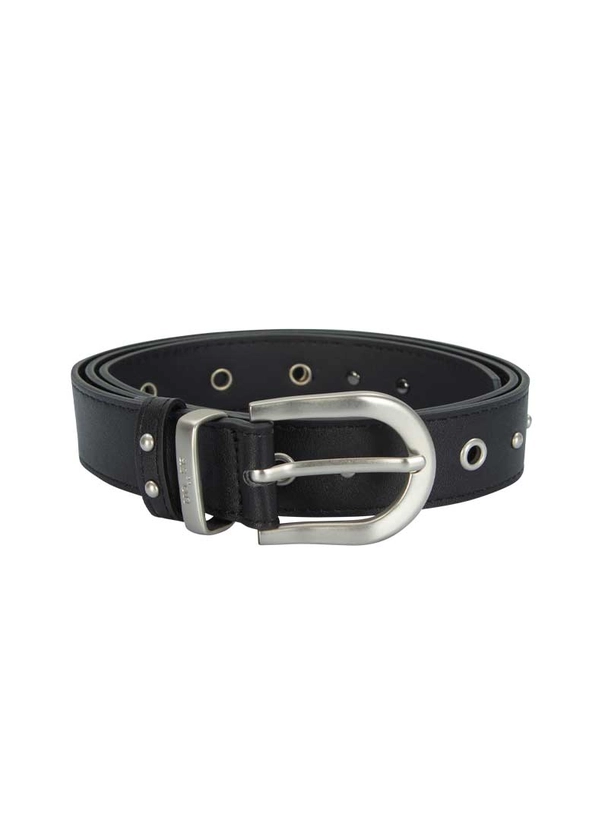 TWINS EYELET BELT / BLACK