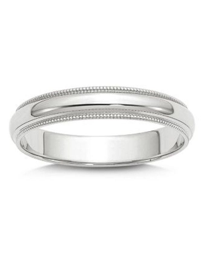 Bloomingdale's Men's 4mm Half Round Milgrain Band 14K White Gold - 100% Exclusive Back to results - Jewelry & Accessories - Bloomingdale's