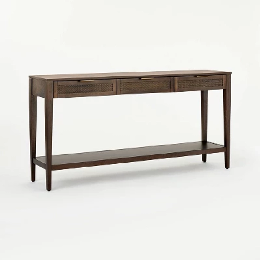 East Bluff Woven Drawer Console Table Brown - Threshold™ designed with Studio McGee