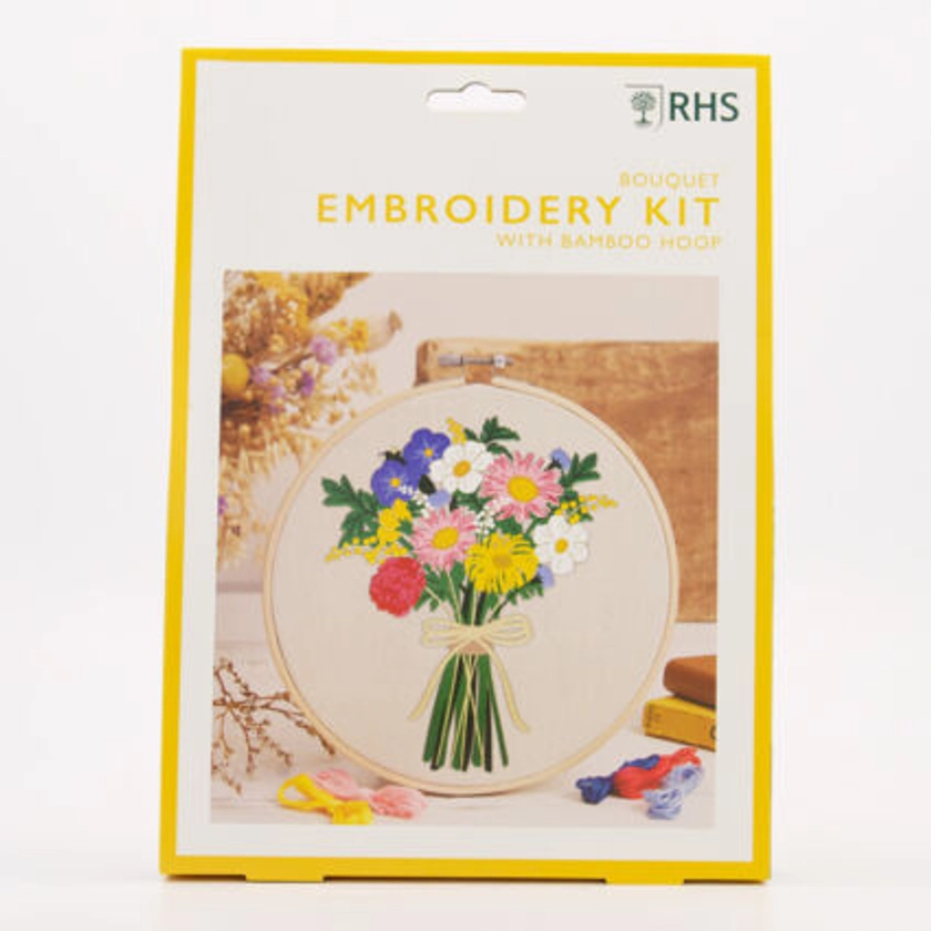 Multicoloured Bouquet Embroidery Kit 21x21cm - TK Maxx UK