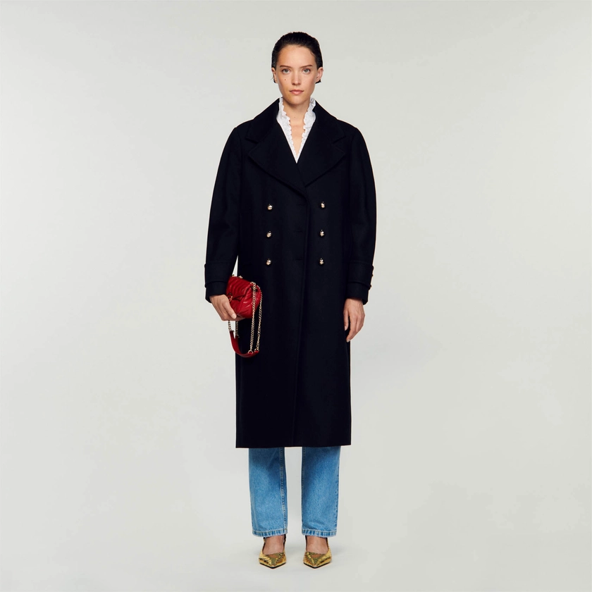 Manteau col tailleur | Sandro FR