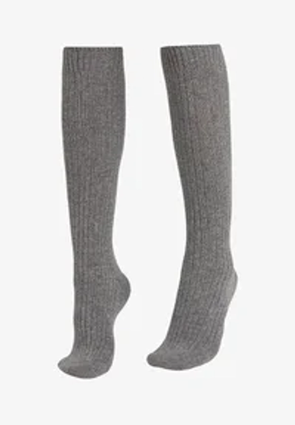 Calzedonia RIBBED - Chaussettes hautes - grigio melange/gris - ZALANDO.FR