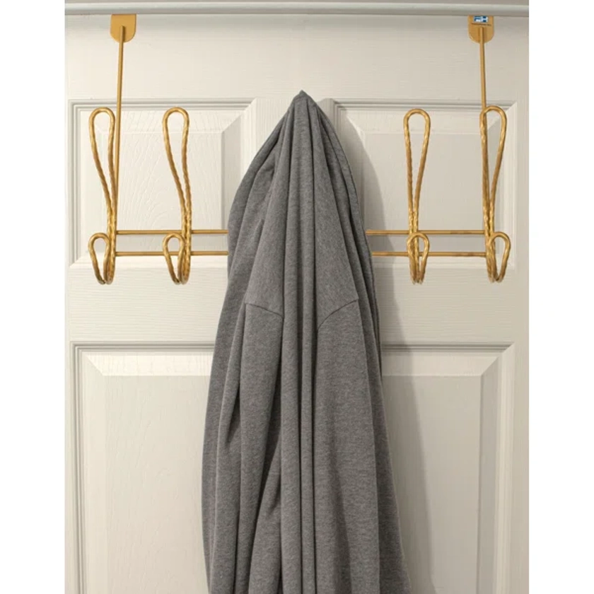 Eilif Steel - FantasHome Over The Door Hook Rack, Twisted Design with 12 Hooks