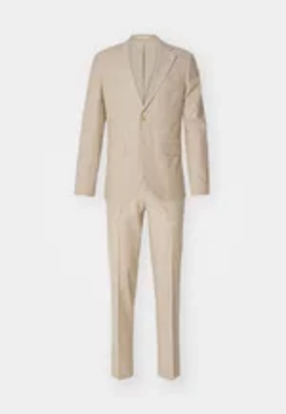 JPRRIVIERA LINEN MIX SUIT SLIM FIT - Suit - travertine