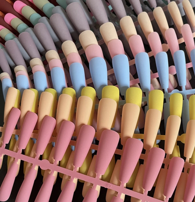 Solid Color Matte Super Long Coffin False Nail Ballet Press on Nails Tips for Nails Art Artificial Fingernails Fake