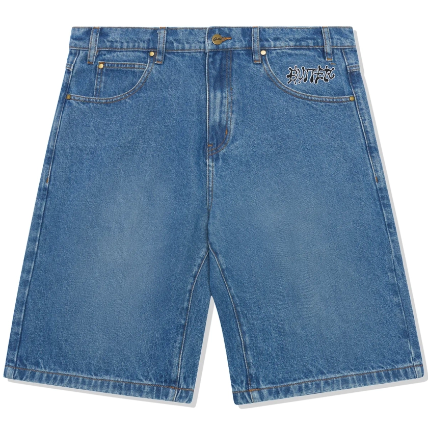 Butter Goods Ink Denim Short in Worn Blue | Boardertown