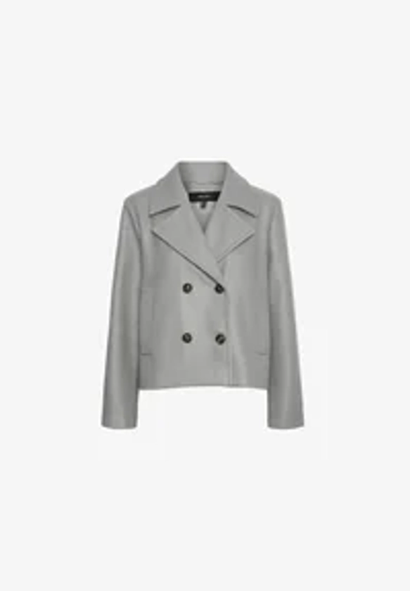 Vero Moda Manteau court - light grey melange/gris - ZALANDO.FR