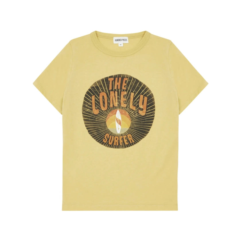 Hundred Pieces - T-Shirt Lonely Surfer - Jaune tournesol | Smallable