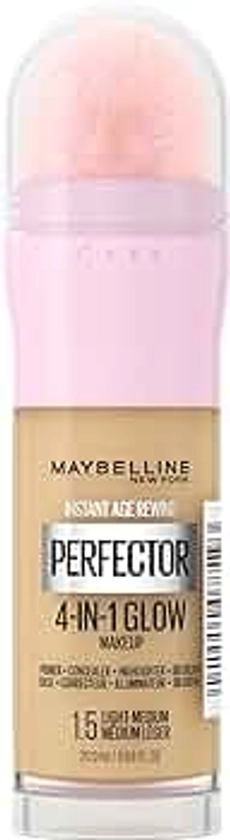 Maybelline New-York - Perfecteur de Teint Illuminateur 4-en-1 - Base/Correcteur/BB Crème/Enlumineur - Fond de Teint Instant Glow Perfector 4-in-1 - Teinte : Light Medium (1.5) - 20 ml