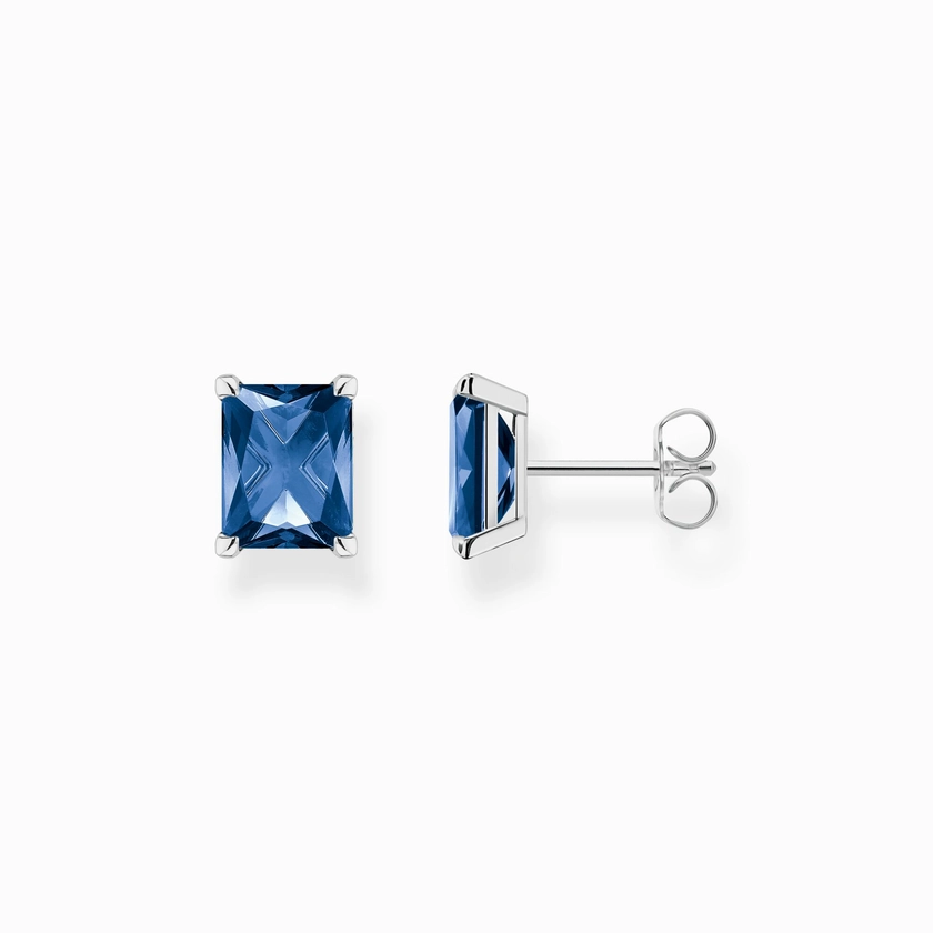 Ear studs for women, sapphire-blue stones – THOMAS SABO