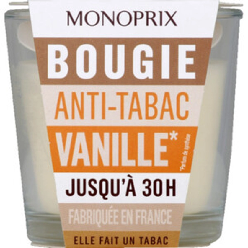 Monoprix bougie anti-tabac vanille 30H