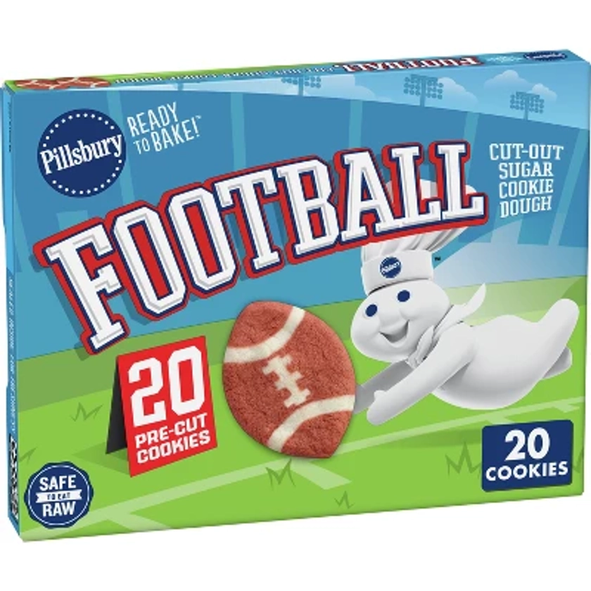 Pillsbury Football Cutout Cookies - 7.2oz/20ct