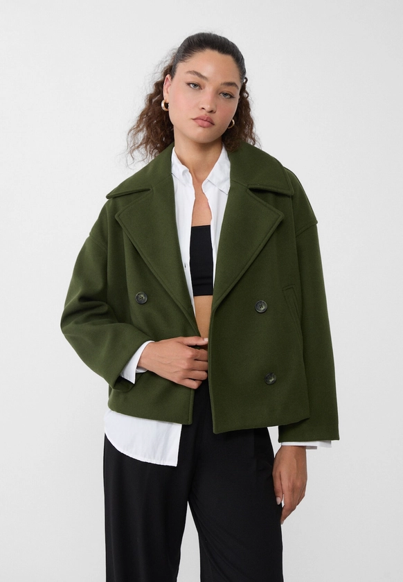 Manteau court croisé