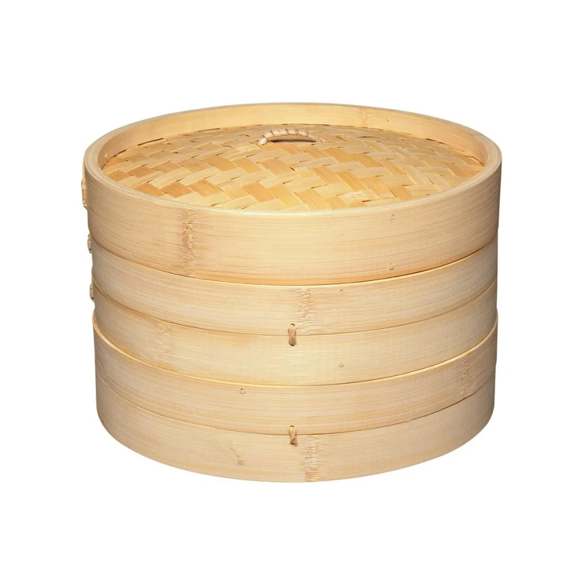 Buy KitchenCraft World of Flavours Oriental Medium Two Tier Bamboo Steamer in UAE | Tavola