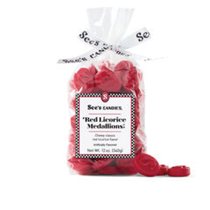 Red Licorice Medallions® | See's Candies