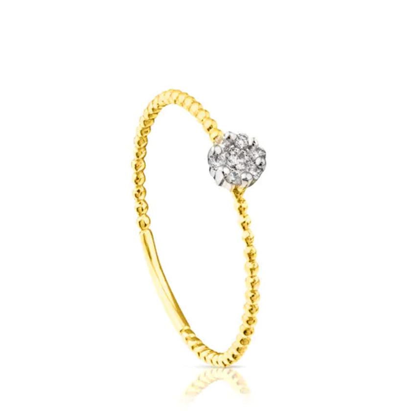 Gold Ring with 0,06ct Diamond TOUS Brillants