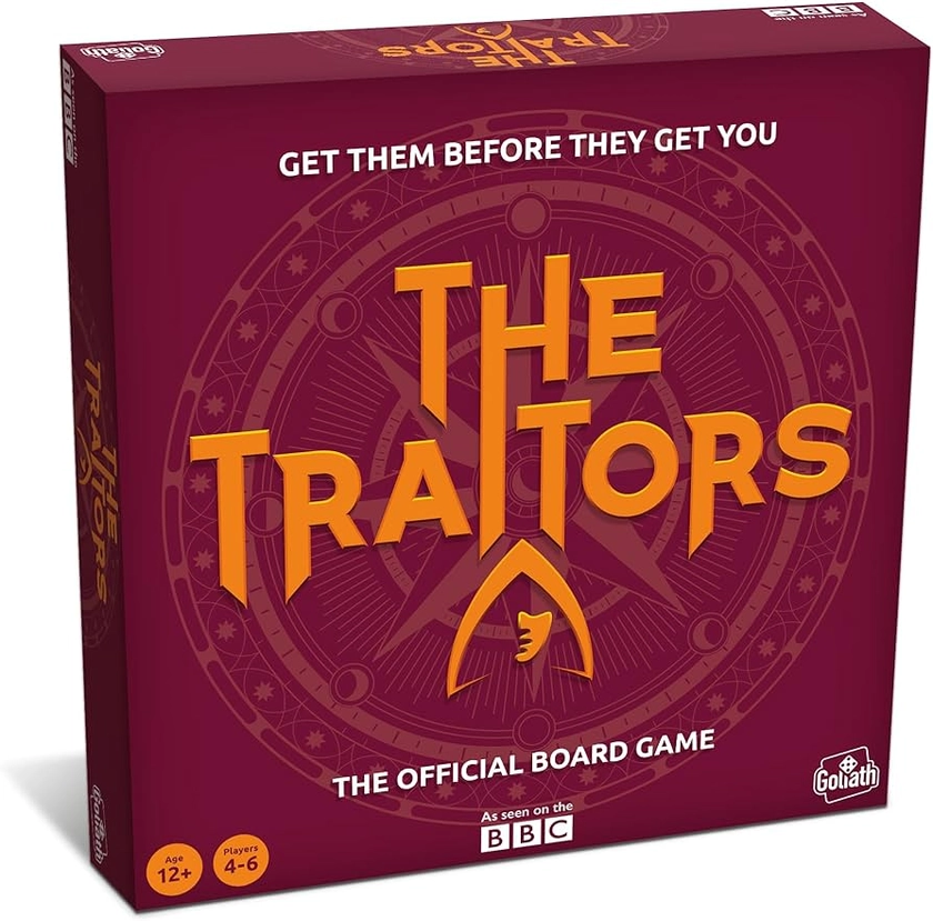 Goliath Games Presents: The Traitors - Official Board Game | Based on the Hit BBC Show | Can the Faithfuls Catch the Traitor? | For 4-6 Players | Ages 12+