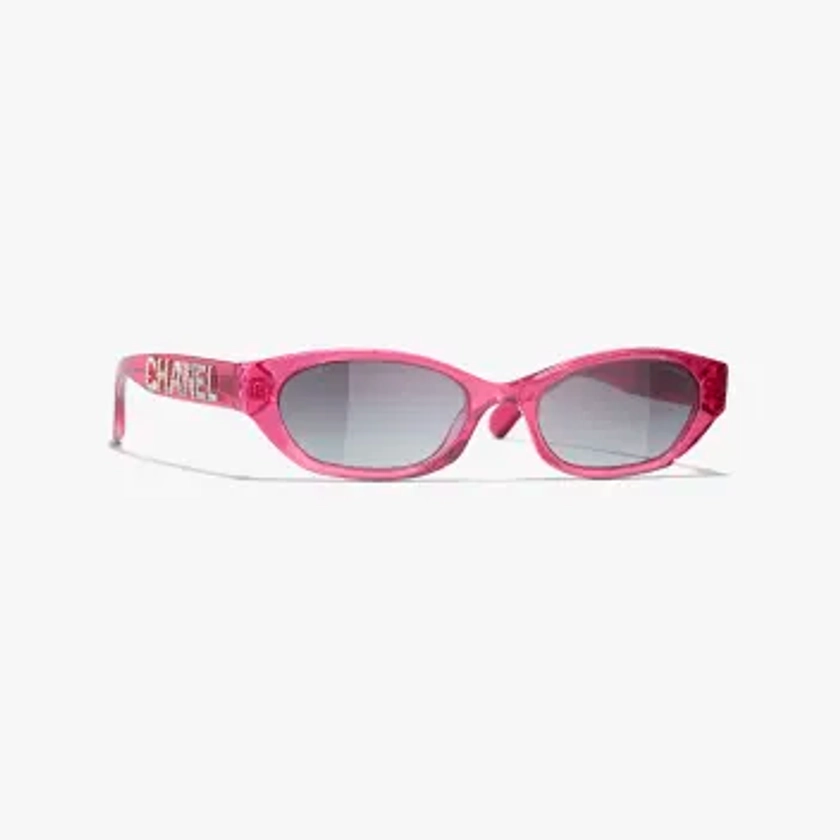 Sunglasses: Rectangle Sunglasses, acetate — Fashion | CHANEL