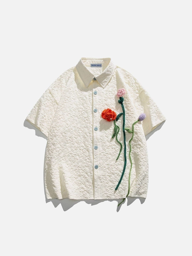 Aelfric Eden 3D Flower Short Sleeve Shirt