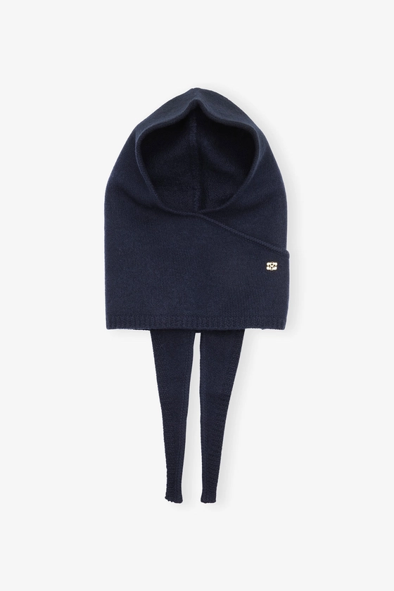 Navy Blue Wool Balaclava | GANNI NL