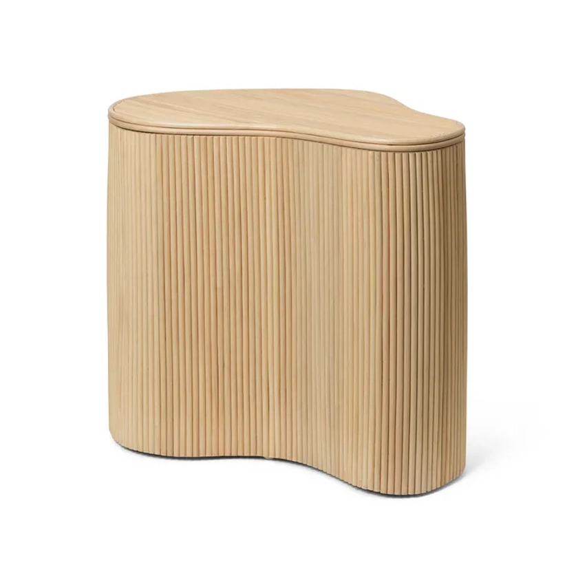 Isola side table with storage, Natural