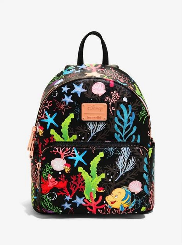 Loungefly Disney The Little Mermaid Flounder & Sebastian Undersea Mini Backpack - BoxLunch Exclusive | BoxLunch