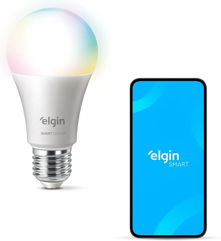 Lâmpada Inteligente Smart Color 10W Elgin RGB Wifi Compatível com Alexa e Google Home | Amazon.com.br